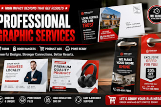 be expert graphic design, eddm mailer, door hanger,  for product and advertising