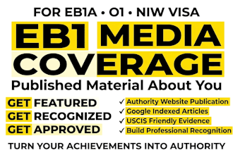 publish eb1 media coverage article for eb1a o1 niw visa