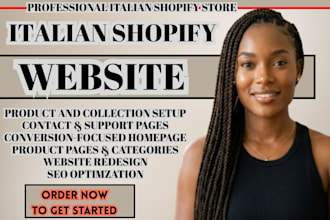 italian shopify website ecommerce stores fashion shopify site online business