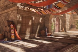 create stylized 3d environments and modular prop kits