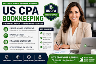 us CPA bookkeeping, profit and loss, balance sheet, financial statements pro