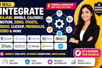 integrate kajabi nimble calendly notion zoho 17hats odoo clickup freshsales xero