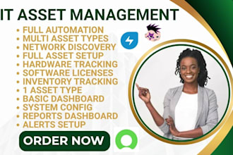 setup IT asset management servicenow snipe IT freshservice solarwinds spiceworks