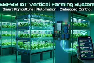 design esp32 iot vertical farming system agricultural control  with automation