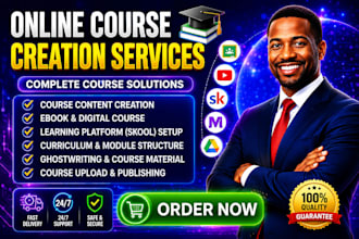 create your online course, ebook, and set up your skool or learning platform