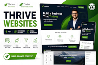 design thrive website using thrive architect and theme builder