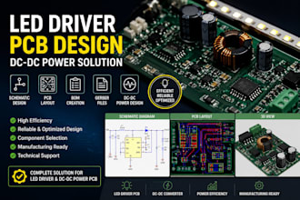 create led driver pcb with dc dc power design