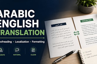 provide arabic english translation and proofreading