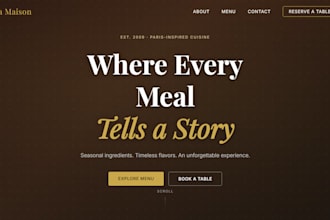 build a beautiful website for your small business or restaurant