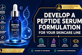 develop a peptide serum formulation for your skincare line