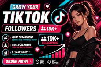 grow tiktok followers with organic growth tiktok promotion and post engagement