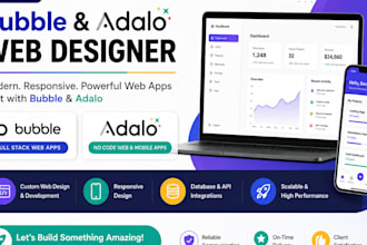 build modern full stack web apps, saas websites and custom dashboards