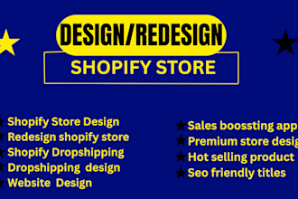 do droshipping store design shopify store design