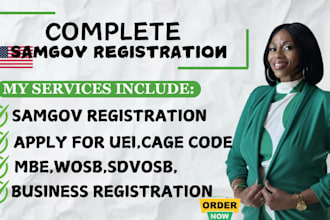 register your business on samgov obtain a cage code uei and help you get dbe