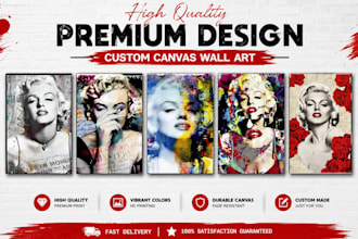 design canva wall art, printable paper wall and anything using canva design