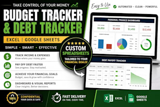 create a custom budget and debt tracker spreadsheet with dashboard