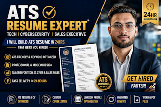 build ats resume in 24hrs for sales executive, tech, technical and cybersecurity