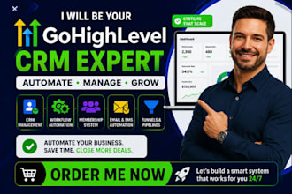 be your gohighlevel crm expert for crm management advance automation membership