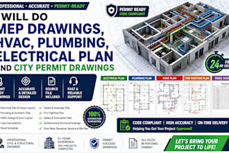 do mep drawings, hvac, plumbing, electrical plan and city permit drawings