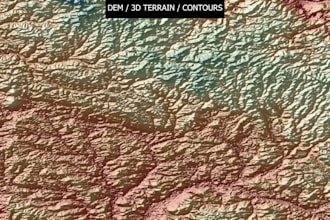 do professional gis analysis, topographical maps