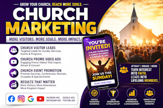 church marketing leads church visitor leads church promo video ads church event