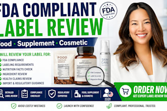 do label review for food, supplement and cosmetic for fda compliance