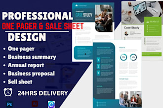 design one pager, business flyer, executive summary, brochure design,sell sheet