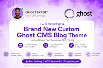 develop a brend new customized ghost cms theme