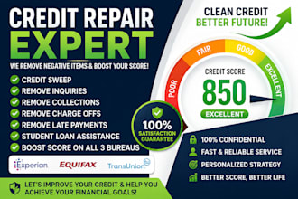 credit repair, credit sweep, remove inquiry, collection, charge off, boost score