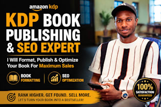 do amazon KDP book formatting, kindle publishing and SEO optimization