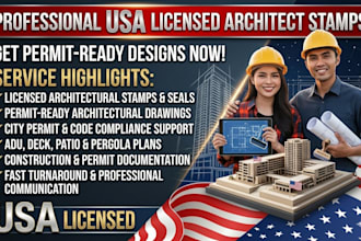 licensed california north carolina ga florida texas architect stamp city permit