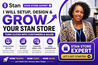 do email marketing, lead generation,  stan store promotion and sales funnel
