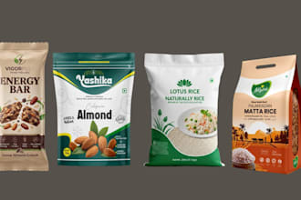do product packaging pouch mylar bag jar label tin label can label box design