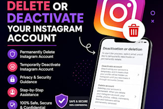 help you permanently delete or deactivate your intagram account