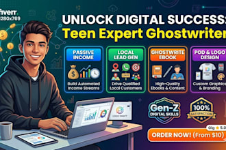 ghostwrite local lead gen passive income teen digital skills pod logo ebook