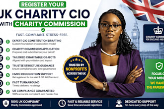 register your UK charity, cio with the charity commission