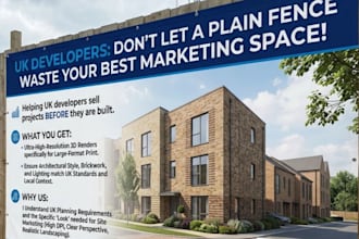 create construction banner 3d images for UK builders