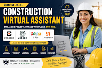 be your construction virtual assistant, procore, jobber, zoho CRM, jobtread