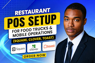 setup restaurant pos for food trucks using square clover toast
