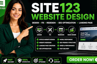do site123 website design fix site123 redesign site 123 website seo optimization