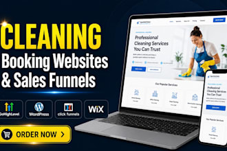 build commercial cleaning website  cleaning leads and cleaning sales funnel