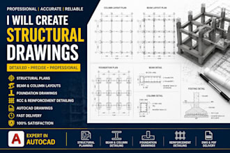 create detailed structural drawings and rcc detailing