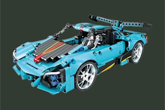 design 3d lego technic car,lego model moc,minifig, toy set with pdf instructions