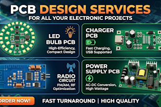 design pcb for led bulb, charger, radio and power supply circuits