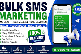 send bulk SMS marketing, sms blast, and text messages campaign with report