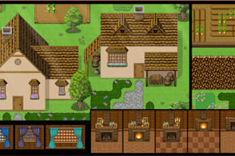 pixel art tileset pixel art background pixel game asset tilemap rpg maker art