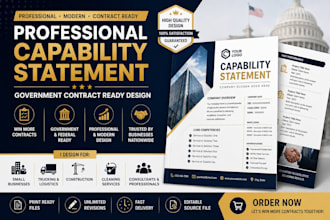 design a professional capability statement for government contracts