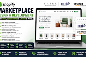 design shopify marketplace with faire wholesales cedcommerce amazon channel
