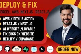 deploy, fix reactjs, nextjs aws netlify, v0 vercel fix lovable, replit app bolt