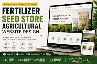 design fertilizer website agricultural ecommerce store seed store website